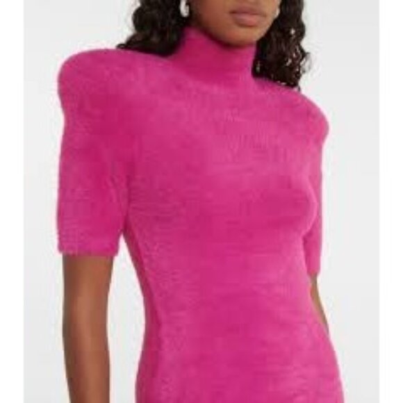 Cara Santana X Apt. 9 Women Pink Fuzzy Cozy Mockneck Sweater M Romantic Feminine - Picture 1 of 10